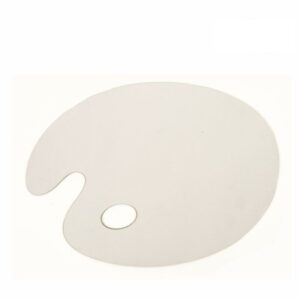 Oval wooden palette, primed fibreboard, ROSA Studio