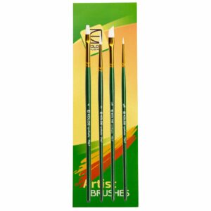 Synthetic Brush Set 7067: Round, Flat, Angular, 5 pcs, KOLOS by ROSA