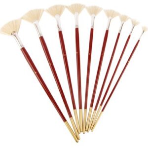 Bristle Fan Brushes, 6007, Long Handle, KOLOS by ROSA