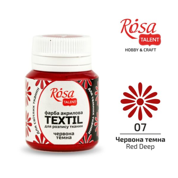 Acrylic paint for textil 20ml ROSA TALENT