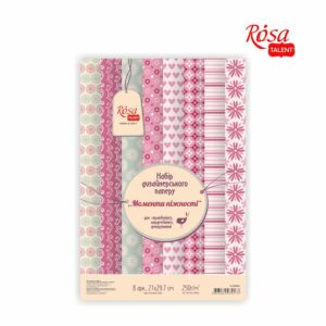 Набор дизайнерской бумаги одностор. „Love story“ 21х29,7cm 200g/m2 ROSA TALENT