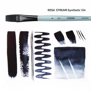 Synthetic Flat Brush, Snow 1098F, Long Handle, KOLOS by ROSA