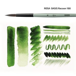 Synthetic Flat Brush, Snow 1098F, Long Handle, KOLOS by ROSA