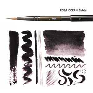 Sable round TRAVEL BRUSH OCEAN 168 short handle ROSA