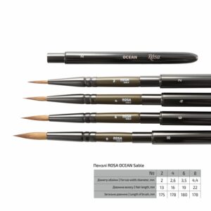 Sable round TRAVEL BRUSH OCEAN 168 short handle ROSA