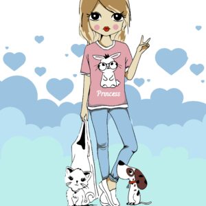 Standard Kit, painting by numbers, „ Fashion Cat“, 35х45cm, ROSA START
