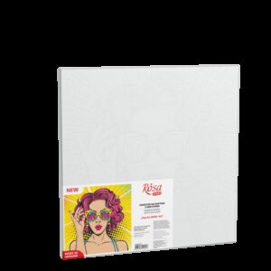 „Pop Art WOW 2“, Canvas Panel with outline, 30х30, cotton, acrylic, ROSA START