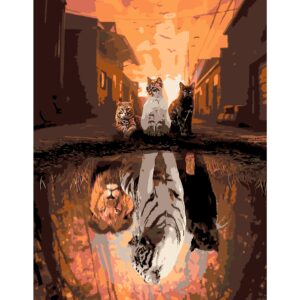 „Three Cats“, kit, painting by numbers, 35х45cm, ROSA START