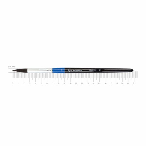 Squirrel Round Brush, 211, Short Handle, ROSA Studio