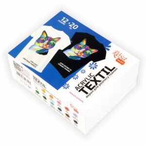 Set of acrylic paints for textile 20ml ROSA Studio