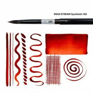 Synthetic Flat Brush, Snow 1098F, Long Handle, KOLOS by ROSA