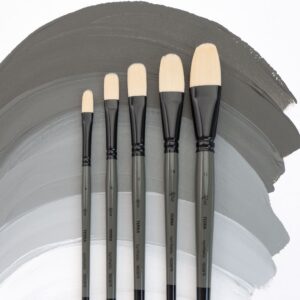 Synthetic Oval Brush, TERRA 1608FR, №1, Long Handle, ROSA