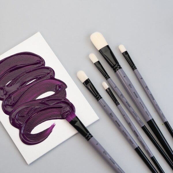 Synthetic Oval Brush, INTENSE 1668FR, Long Handle, ROSA