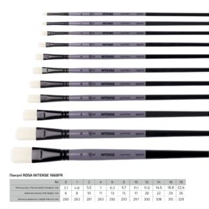 Synthetic Oval Brush, INTENSE 1668FR, Long Handle, ROSA
