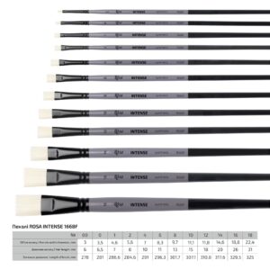 Synthetic Oval Brush, INTENSE 1668FR, Long Handle, ROSA