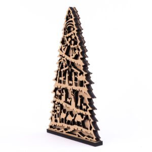 3D composition "Winter", MDF, 15x15 cm, ROSA Talent
