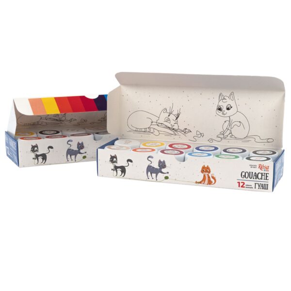 Sets of gouache paints Cats ROSA Kids