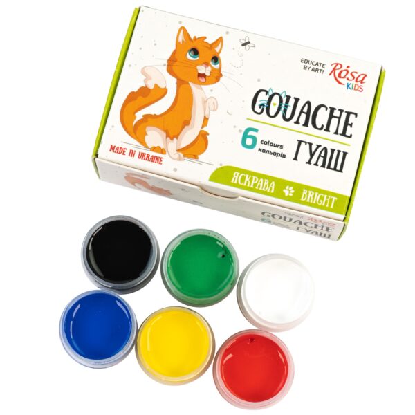 Sets of gouache paints Cats ROSA Kids