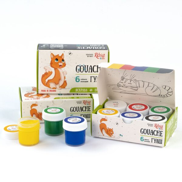 Sets of gouache paints Cats ROSA Kids