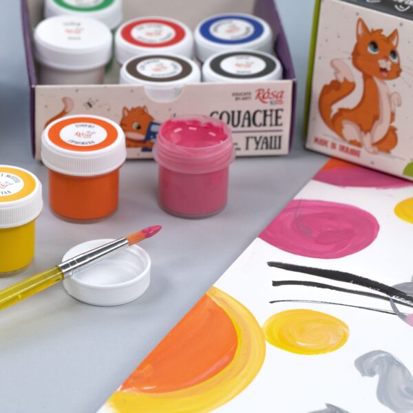 Sets of gouache paints Cats ROSA Kids