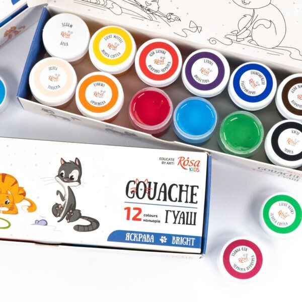 Sets of gouache paints Cats ROSA Kids