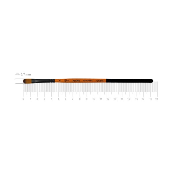 Synthetic Fan Brush, FLAME 1368FN, Short Handle, ROSA