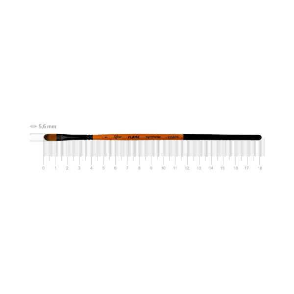 Synthetic Fan Brush, FLAME 1368FN, Short Handle, ROSA