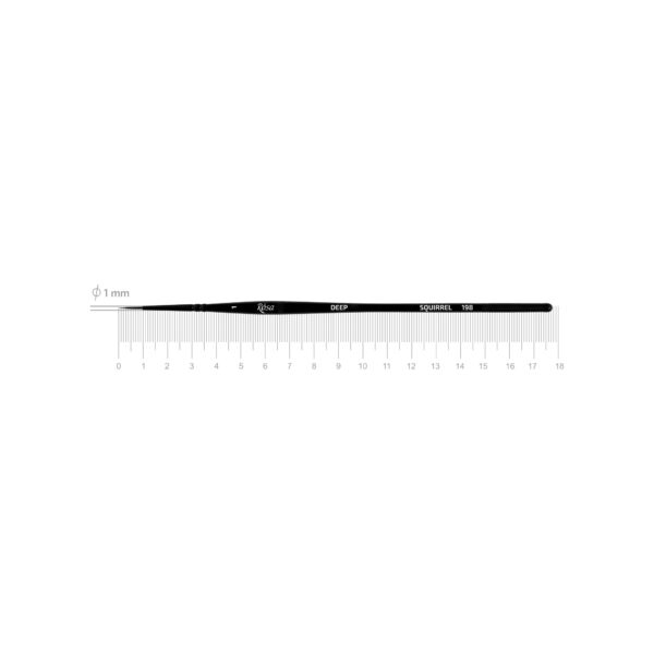 Squirrel Round Brush, DEEP 198, Short Handle, ROSA