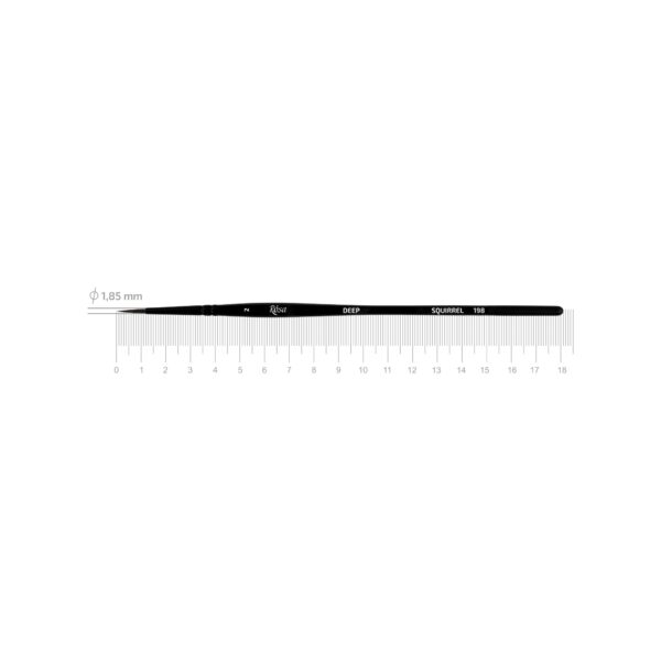 Squirrel Round Brush, DEEP 198, Short Handle, ROSA