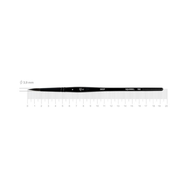 Squirrel Round Brush, DEEP 198, Short Handle, ROSA