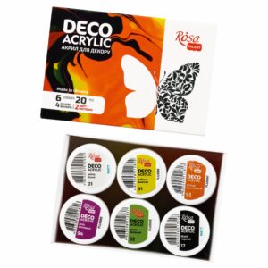 Fluor Acrylic paint for decor set, ROSA Talent