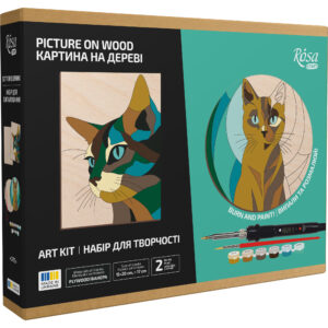 Set for woodburning and painting „Cats“ ROSA Start