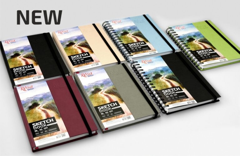 ROSA Studio drawing notebooks with updated labels