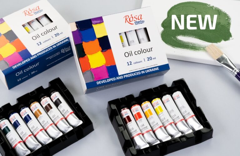 Updated packaging for ROSA Studio 20 ml oil paint sets