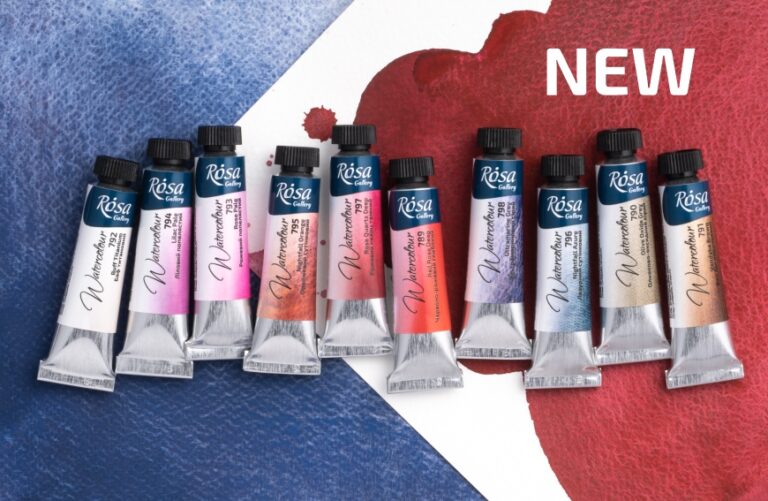 10 new colours in the ROSA Gallery professional watercolour palette