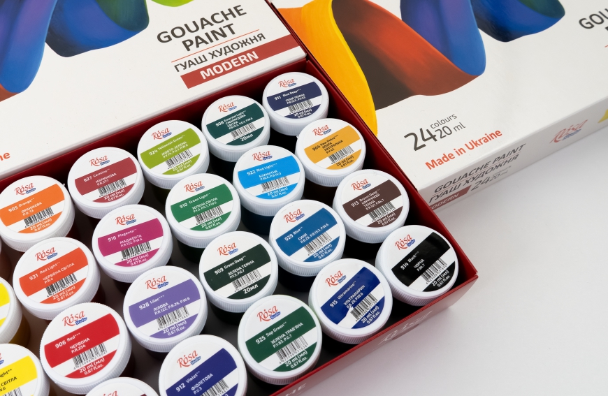 Update to the ROSA Studio gouache paint sets